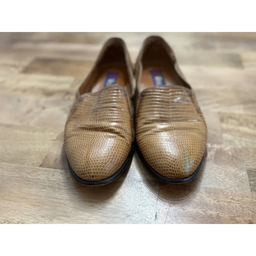 Wens Lizard Loafers Men’s Size  9 Reptile Beige